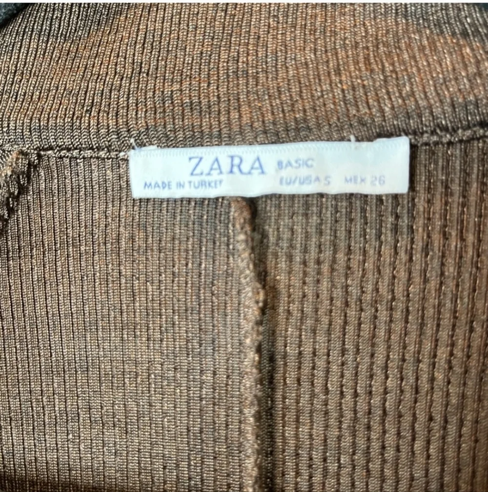 Zara Metallic Brown Knit Top - Picture 4 of 5